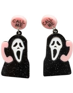 "Call me" - Spøkelsesøredobber med Telefon og Tekst