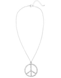 Sølvfarget Hippiesmykke med Klare Stener