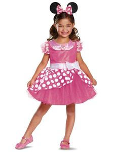 Lisensiert Rosa Minni Mus Kostyme til Barn