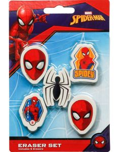 5 stk Spiderman Viskelær