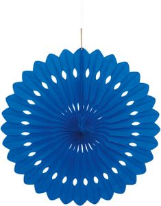 Royal Blå Dekorvifte av Silkepapir 40 cm