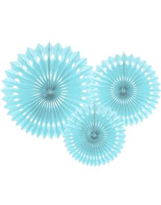 3 stk Lys Blå Dekorvifter