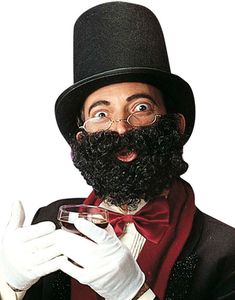 Krøllete Svart Skjegg og Bart