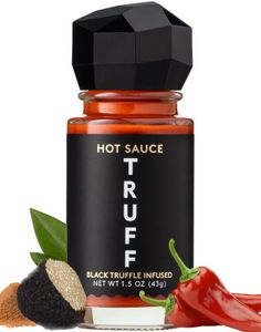 Truff Black Truffle Infused Hot Sauce Mini - Eksklusiv Sterk Saus med Svart Trøffel 43 g (USA-Import)