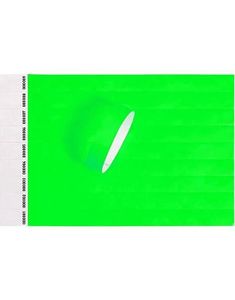 100 stk Nummererte Tyvek Festivalarmbånd / Entrearmbånd - Neon Grønn