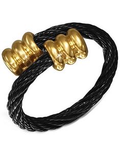 San Diego - Svart Ring i Tvinnet Stål