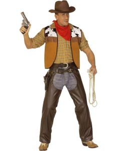 Brune Skinnimiterte Cowboy Chaps