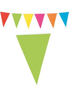 10 Meter Banner med Flerfargede Vimpel Flagg