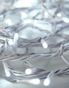 Lyslenke med 100 Hvite Lys 10 meter