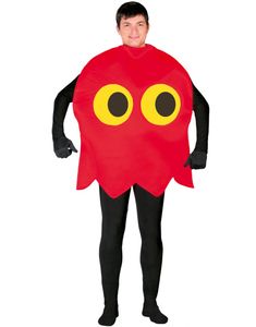 80's rød arkadespill Inspirert Unisex Kostyme