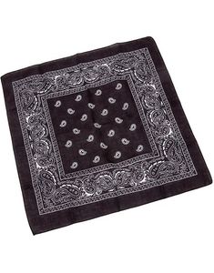 Svart Paisley Bandana/Skjerf