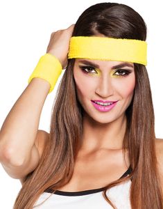 3 Stk 80-Talls Svettebånd - Neongul