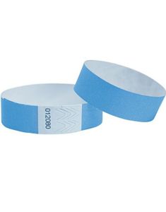 100 stk Nummererte Tyvek Festivalarmbånd / Entrearmbånd - Blå