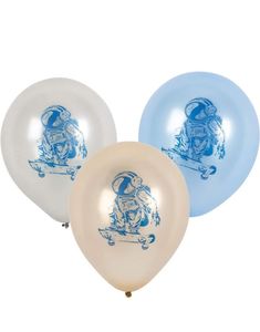 6 stk Ballonger 25 cm - Astronaut Party