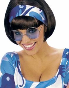 Store Runde Hippiebriller - Blå