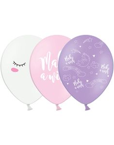 6 stk Ballonger 30 cm - Magisk Enhjørning