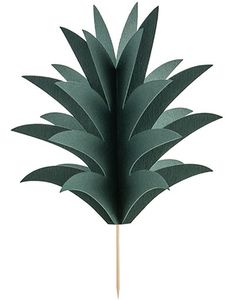 6 stk 3D Kakedekorasjoner 16 cm - Aloha Tropical