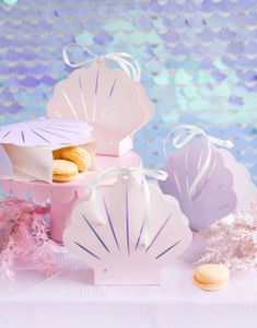 4 stk Gaveesker Fomet som Skjell 16x17.5x5.5cm