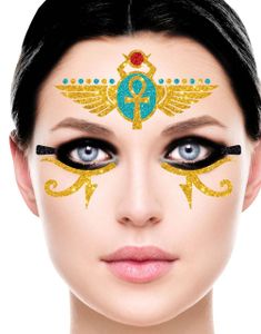 Glitrende Egypt Dekor til Ansikt