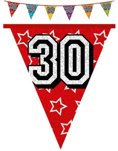 8 meter Holografisk Banner med Tallet 30