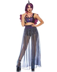 Lilla og Rosa Enhjørningkostyme til Dame