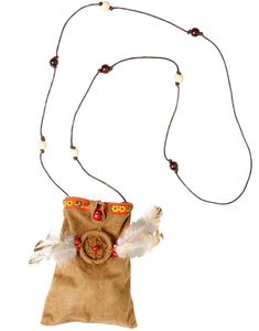 Liten Indianer Kostymeveske med Fjær