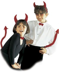 Djevel Sett Kostymetilbehør Til Barn - 3 Deler