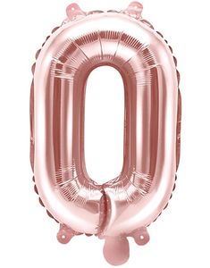 Bokstaven O - Rosegullfarget 35 cm Folieballong