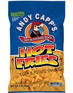 Andy Capp's Hot Fries - Mais og Potetgullsnacks 85 gram (USA Import)