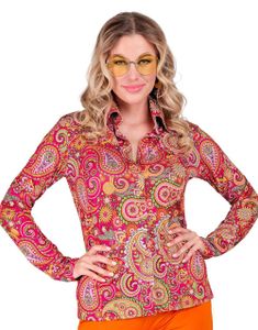 60-talls Rosa Mandalamønstret Kostymeskjorte til Dame