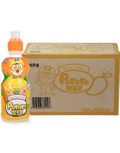 24 stk Pororo Mango Flavoured Drink - Leskedrikk med Mangosmak - Hel Eske 5,64 kg (Korea)