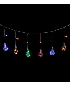 Lysslynge med 8 Flerfarget Lyspæreformet LED-Lys - Innen- og Utendørsbruk 3 meter