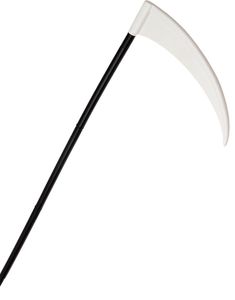 Hvit og Svart Ljå i Plast 1 meter