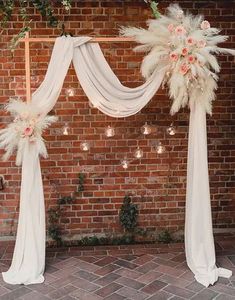 1,4x10 Meter Hvitt Draperi - Botanisk Bryllup