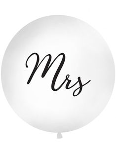 MRS - Hvit Rund JUMBO Ballong 1 meter