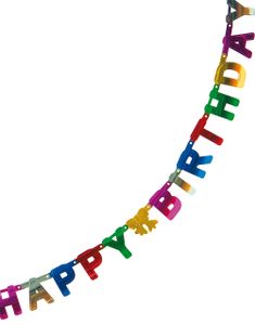 Happy Birthday - Flerfarget Banner 145 cm