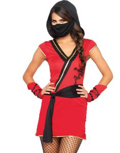 Mystisk Ninja - Kostyme til Dame 4 Deler