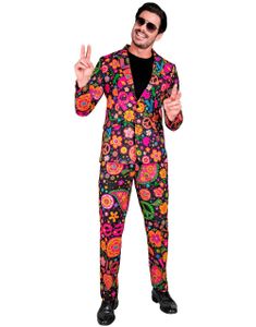 70-Talls UV Glow Hippie Kostymedress