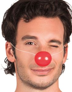 24 stk Røde Klovneneser i Plast