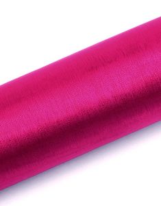 MØRK ROSA Gjennomsiktig Organzaløper 16 cm x 9 meter