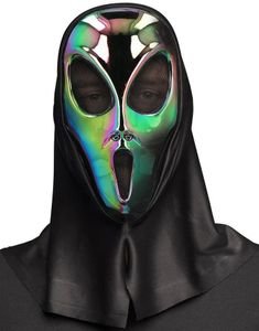 Gapende Alien Maske med Hette