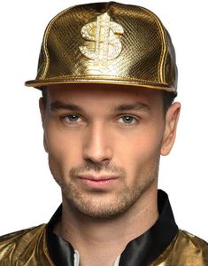 Gullfarget Dollar Caps med Reptilmønstret Trykk