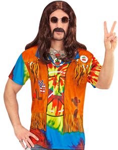 Fotorealistisk Hippie T-skjorte til Mann