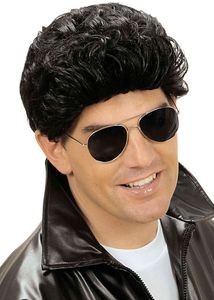 T-Bird Grease Man - Svart Parykk