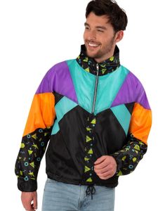 Unisex 80-talls Pastell Vindjakke Kostyme