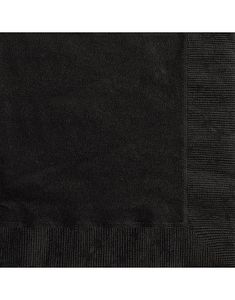 20 stk Små Svarte Servietter 25x25 cm