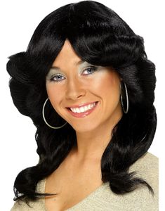 Svart 70-talls ABBA Inspirert Discoparykk med Bølger