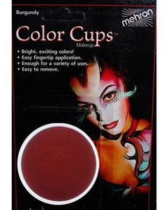Color Cups 15 gr - Burgundy Mehron Oljebasert Ansikt & Kroppssminke