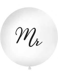 MR - Hvit Rund JUMBO Ballong 1 meter