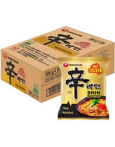 20 stk Nongshim Instant Shin Ramyun Spicy Chicken - Hel Eske 2,4 kg (Korea Import)